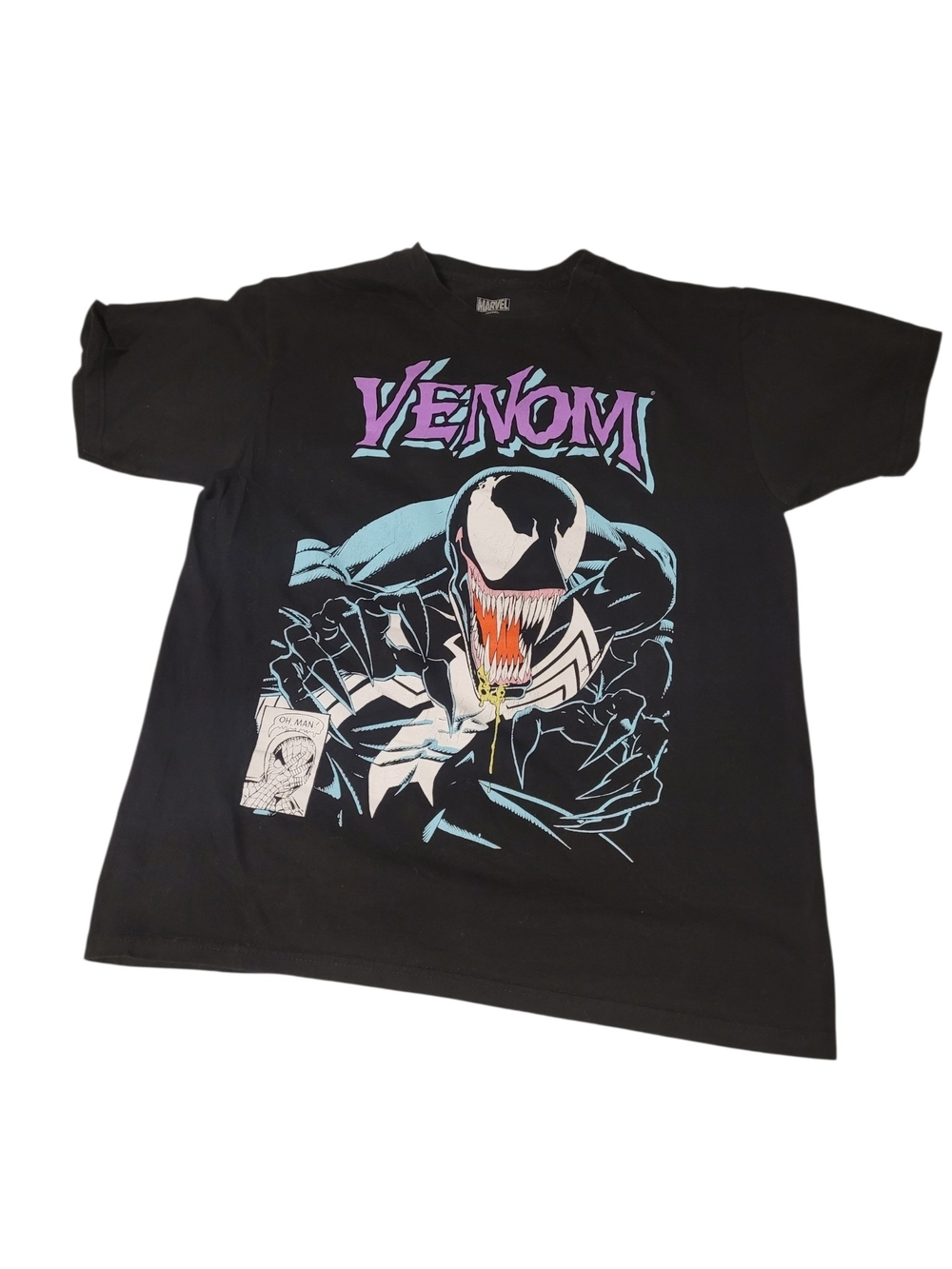 Marvel Venom Graphic Tee - Black with Purple & Teal Accents